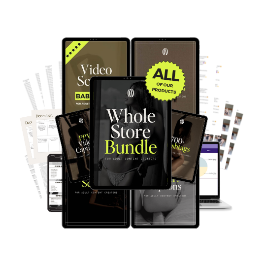 Commercial License - Whole Store Bundle - 12 Month Duration, All Past & Future releases, For Onlyfans Coaches, Agencies + Service Providers