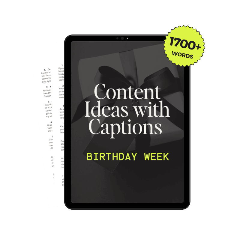 30 Birthday Onlyfans Content Ideas with Captions