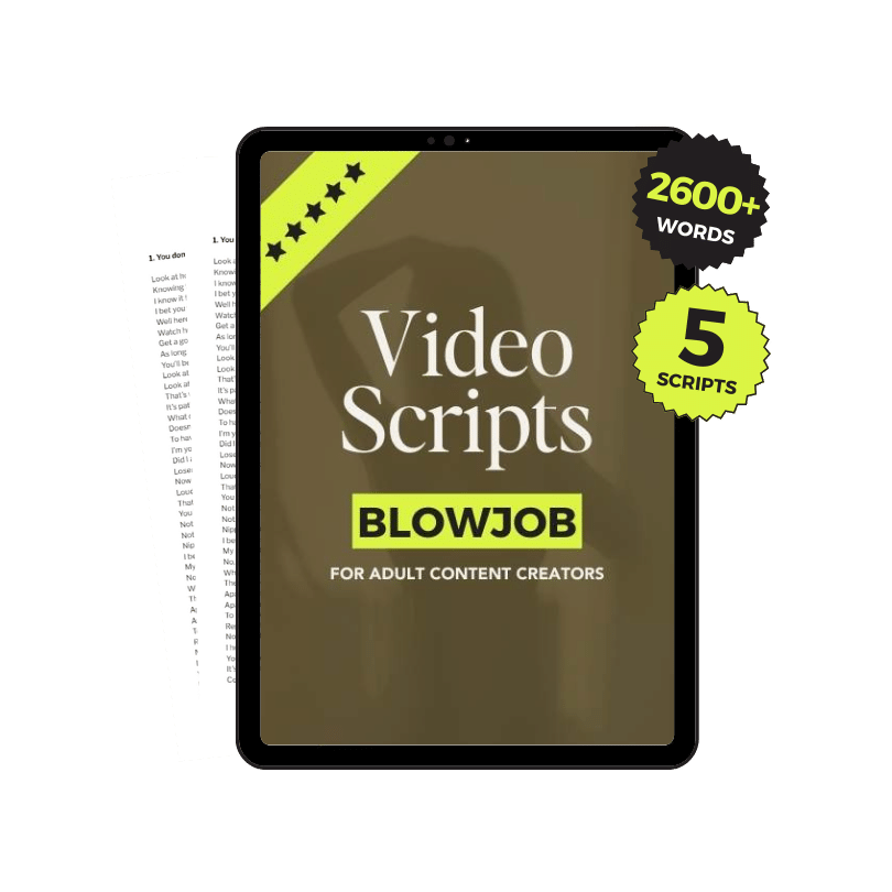 Blowjob JOI Video Scripts