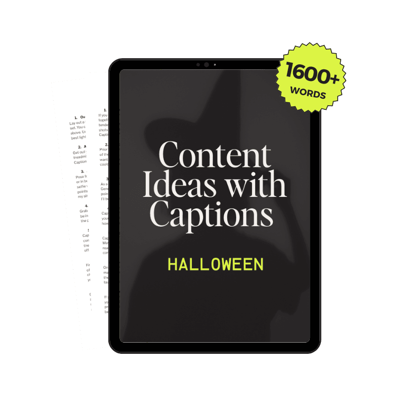 30 Halloween Onlyfans Content Ideas with Captions