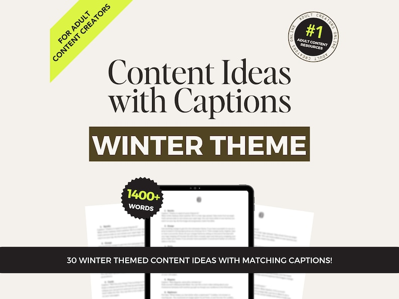 30 Winter Onlyfans Content Ideas with Captions