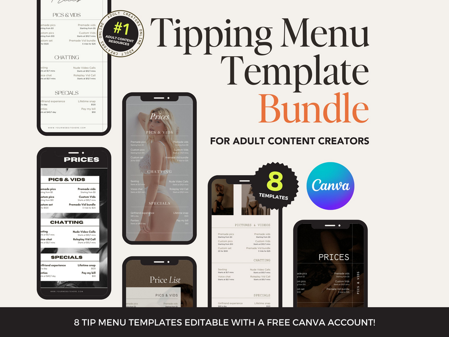 Onlyfans Tipping Menu Bundle