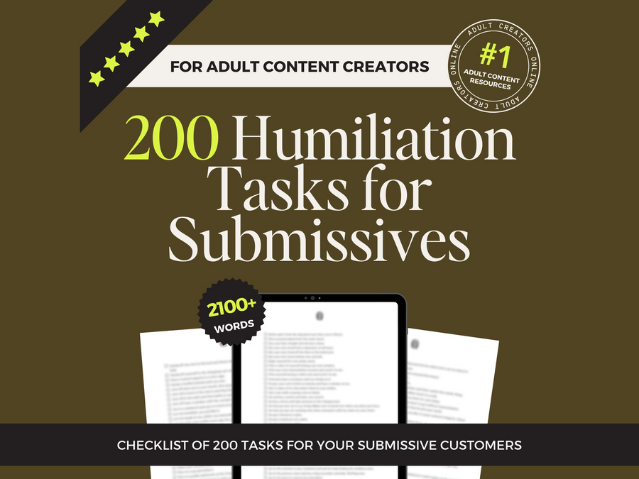 200 Humiliation Tasks for Submissive Men