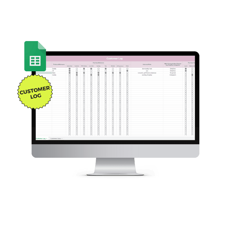 Customer Log for Adult Content Creators