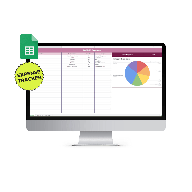 Expense Tracker for Adult Content Creators