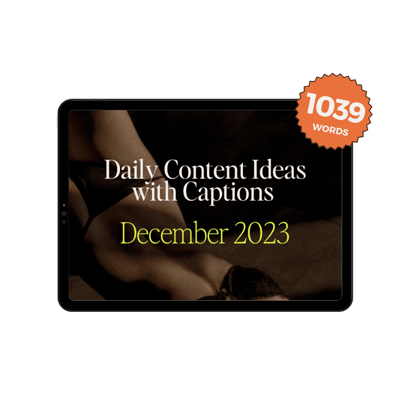 December 2023 Adult Content Ideas