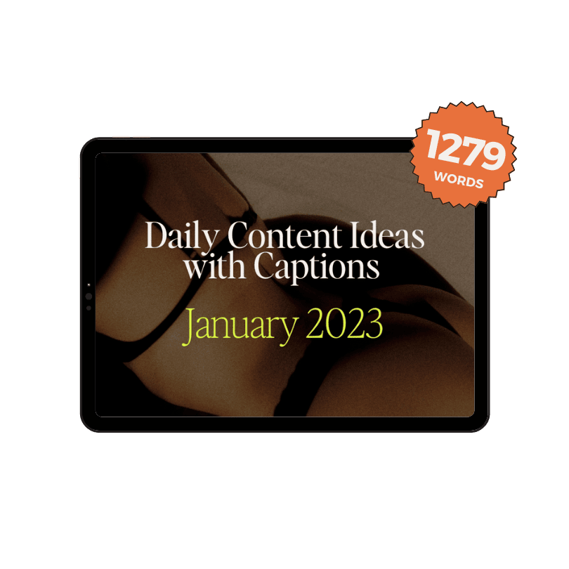 January 2023 Onlyfans Content Ideas