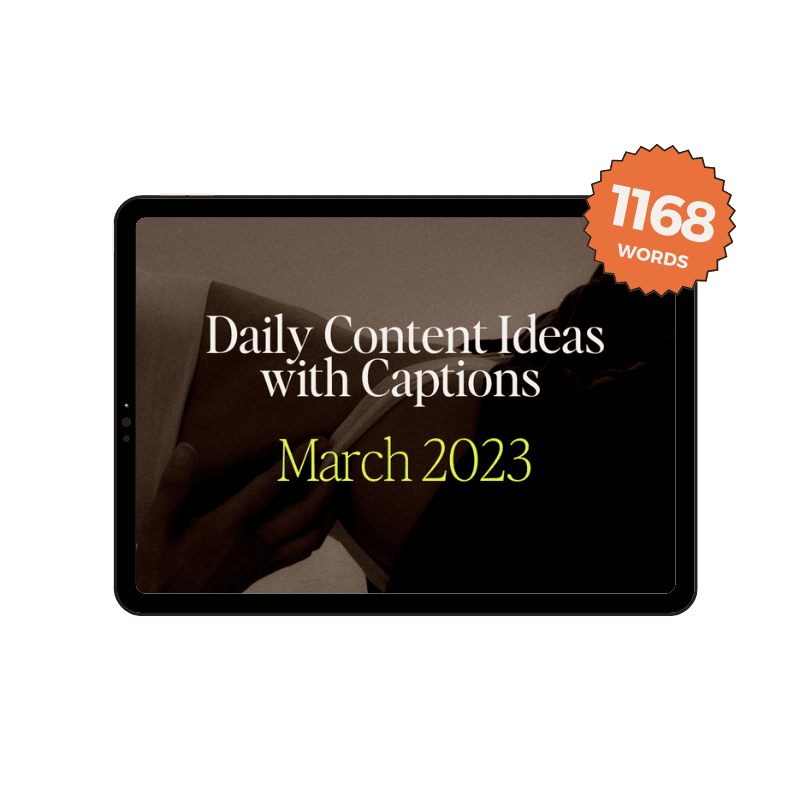 March 2023 Onlyfans Content Ideas
