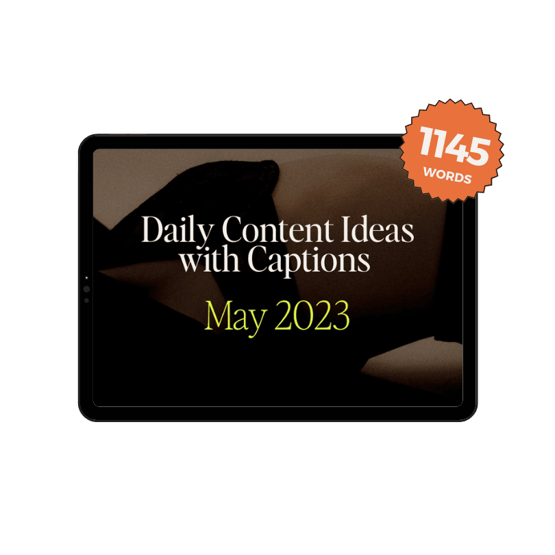 May 2023 Onlyfans Content Ideas