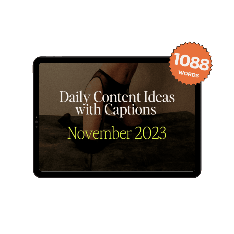 November 2023 Onlyfans Content Ideas