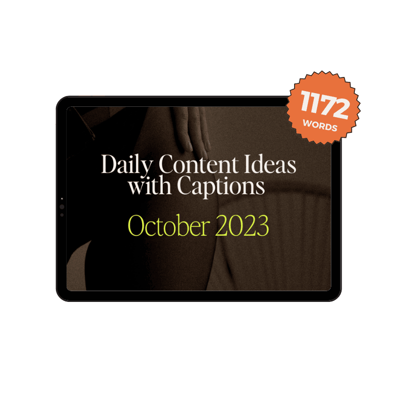 October 2023 Onlyfans Content Ideas