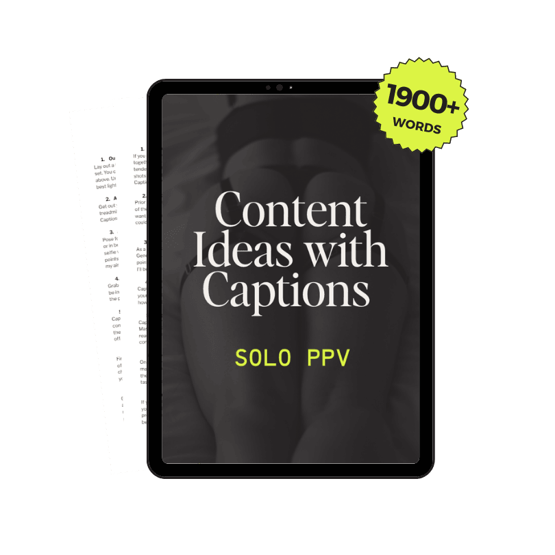 30 Solo PPV Onlyfans Content Ideas with Captions