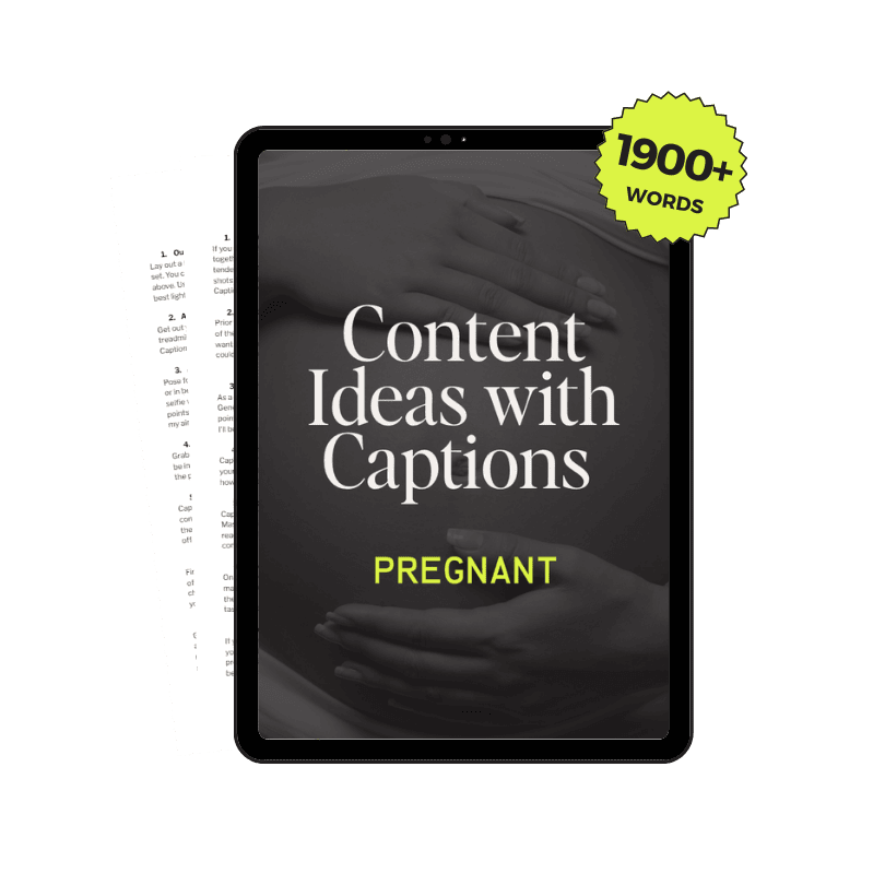 30 Pregnant Onlyfans Content Ideas with Captions