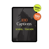 Thumbnail for 100 School Teacher Themed Captions