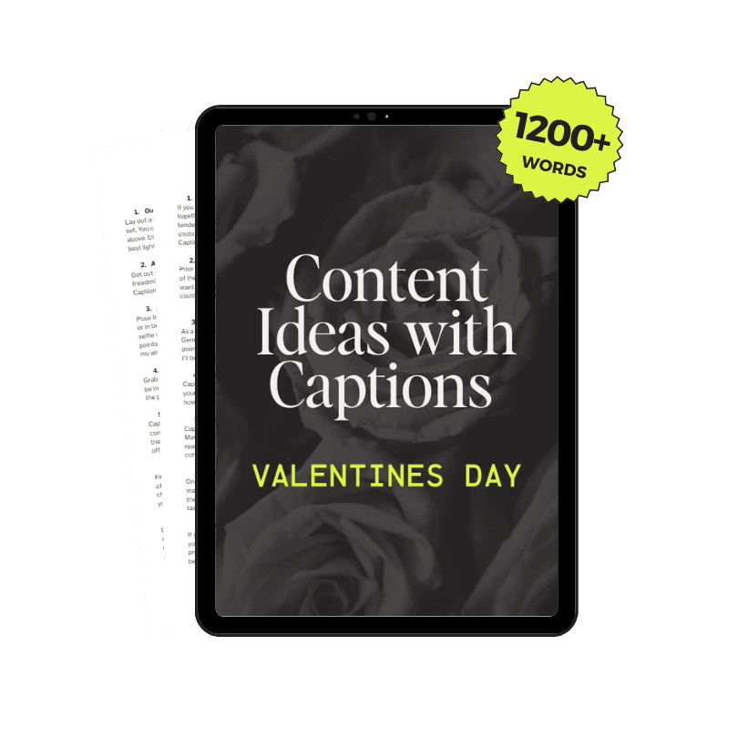 30 Valentines Day Onlyfans Content Ideas with Captions