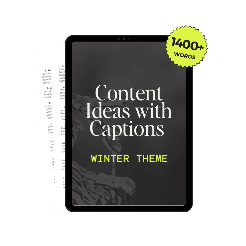 30 Winter Onlyfans Content Ideas with Captions